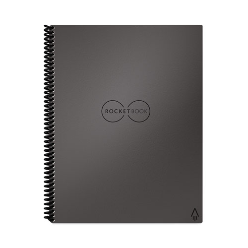 Rocketbook Core Smart Notebook, Medium/College Rule, Gray Cover, (16) 11 x 8.5 Sheets (EVR2LRCCIG)