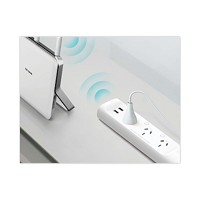 TP-Link Kasa Smart WiFi 3-Outlet Power Strip, 3 AC Outlets/2 USB Ports, White (TPLKP303)