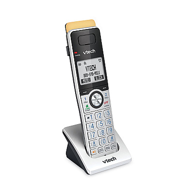 Vtech 80-2151-02 Three-Handset Connect to Cell Cordless Telephone, Black/Silver (VTEIS81223)