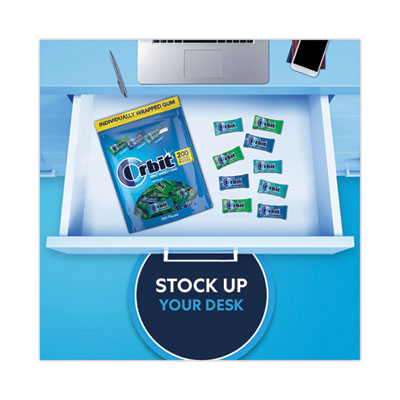 Orbit Sugar-Free Chewing Gum, Spearmint/Peppermint/Wintermint, 200 Pieces/Pack (WRIMMM27955)