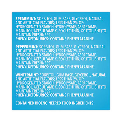 Orbit Sugar-Free Chewing Gum, Spearmint/Peppermint/Wintermint, 200 Pieces/Pack (WRIMMM27955)