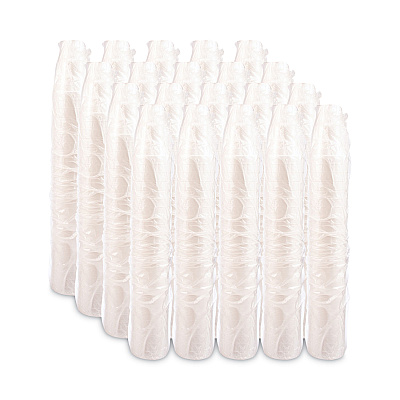 Dart Foam Drink Cups, 32 oz, Tapered Bottom, White, 25/Bag, 20 Bags/Carton (DCC32AJ32)