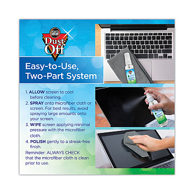 Dust-Off Laptop Computer Cleaning Kit, 50 mL Spray/Microfiber Cloth (FALDPTC)