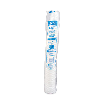 Dart High-Impact Polystyrene Cold Cups, 10 oz, Translucent, 100 Cups/Sleeve, 25 Sleeves/Carton (DCCY10)