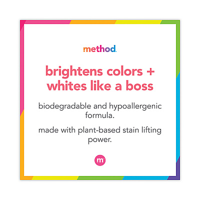 Method 4X Concentrated Laundry Detergent, Ginger Mango, 53.5 oz Bottle, 4/Carton (MTH01490)