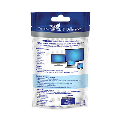 Falcon Safety Products HYPERCLN Screen Cleaning Kit, 8 oz Spray Bottle (FALHCN8)