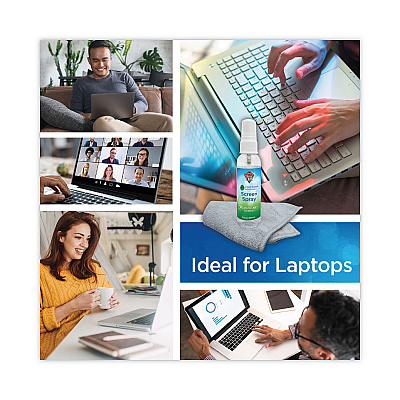 Dust-Off Laptop Computer Cleaning Kit, 50 mL Spray/Microfiber Cloth (FALDPTC)