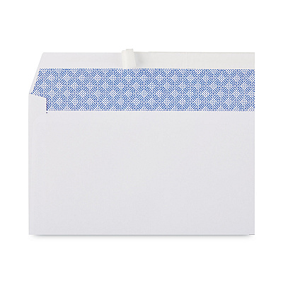 Universal Peel Seal Strip Security Tint Business Envelope, #10, Square Flap, Self-Adhesive Closure, 4.25 x 9.63, White, 500/Box (UNV36105)