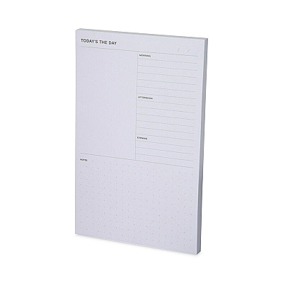 Noted by Post-it Brand Adhesive Daily Planner Sticky-Note Pads, Daily Planner Format, 4.9" x 7.7", Gray, 100 Sheets/Pad (MMM58GRY)