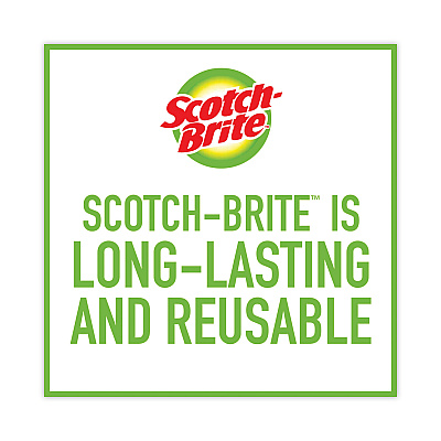 Scotch-Brite Metal Scrubbing Pads, 2.25 x 2.75, Silver, 3/Pack, 8 Packs/Carton (MMM214C)