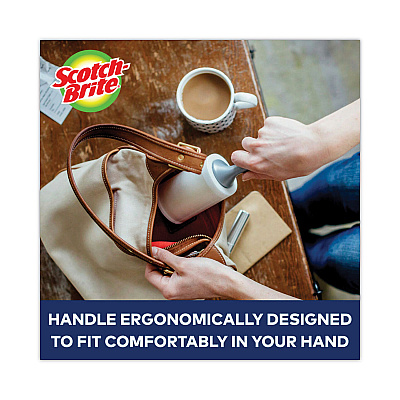 Scotch-Brite Lint Roller, Extra Sticky, Heavy-Duty Handle, 48 Sheets/Roll (MMM830RS48)