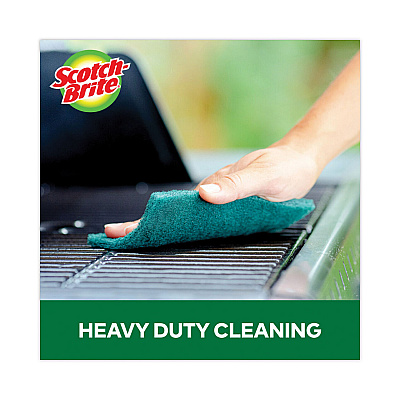 Scotch-Brite Heavy-Duty Scouring Pad, 3.8 x 6, Green, 5/Carton (MMM2265)