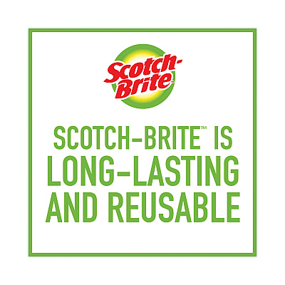 Scotch-Brite Heavy-Duty Scouring Pad, 3.8 x 6, Green, 5/Carton (MMM2265)