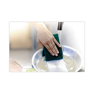 Scotch-Brite Heavy-Duty Scouring Pad, 3.8 x 6, Green, 5/Carton (MMM2265)