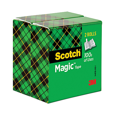 Scotch Magic Tape Refill, 3" Core, 0.5" x 72 yds, Clear, 2/Pack (MMM8102P1272)