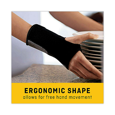 FUTURO Adjustable Reversible Splint Wrist Brace, Fits Wrists 5.5" to 8.5", Black (MMM10770EN)