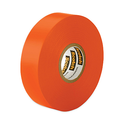 3M Scotch 35 Vinyl Electrical Color Coding Tape, 3" Core, 0.75" x 66 ft, Orange (MMM10869)