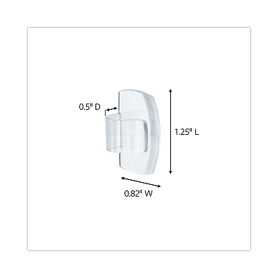Command Cord Clip with Adhesive, Round, 0.75"w, Clear, 10/Pack (17017CLR10ES)
