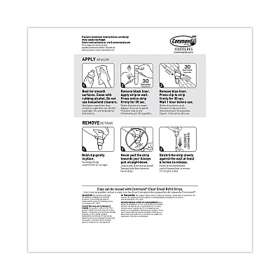 Command Cord Clip with Adhesive, Round, 0.75"w, Clear, 10/Pack (17017CLR10ES)