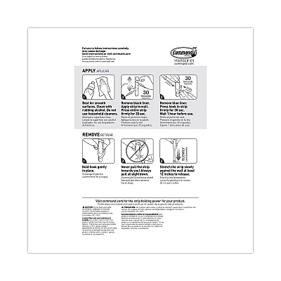 Command Refill Strips, Removable, Holds Up to 2 lbs, 0.63 x 1.75, Clear, 9/Pack (MMM17021CLRES)