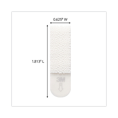 Command Picture Hanging Strips, Value Pack, Small, Removable, Holds Up to 4 lbs, 0.63 x 1.81, White, 16 Pairs/Pack (MMM1720516ES)