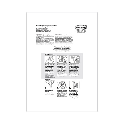 Command Assorted Refill Strips, Removable, (8) Small 0.75 x 1.75, (4) Medium 0.75 x 2.75, (4) Large 0.75 x 3.75, Clear, 16/Pack (MMM17200CLRES)
