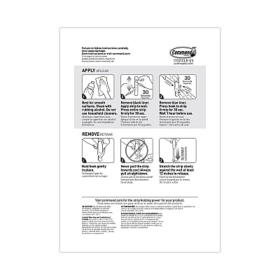 Command Assorted Refill Strips, Removable, (8) Small 0.75 x 1.75, (4) Medium 0.75 x 2.75, (4) Large 0.75 x 3.75, Clear, 16/Pack (MMM17200CLRES)