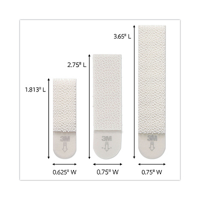 Command Picture Hanging Strips Big Pack, Removable, (4) Small, (6) Medium, (8) Large, White, 18 Pairs/Pack (MMM17211BPES)