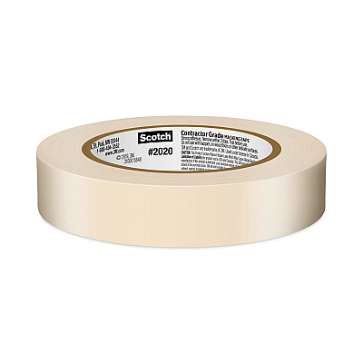 Scotch Commercial-Grade Masking Tape For Production Painting, 3" Core, 0.94" X 60 Yds, Natural (MMM20201ABK)