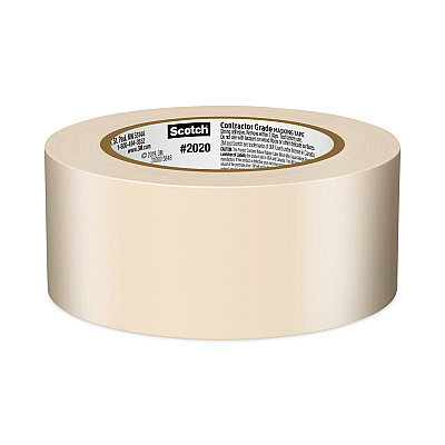 Scotch Commercial-Grade Masking Tape for Production Painting, 3" Core, 1.88" x 60 yds, Natural (MMM20202ABK)