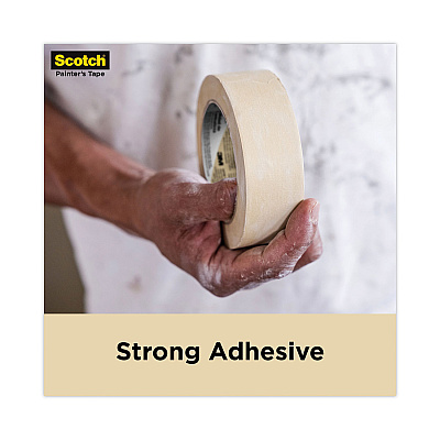 Scotch Commercial-Grade Masking Tape for Production Painting, 3" Core, 1.88" x 60 yds, Natural (MMM20202ABK)