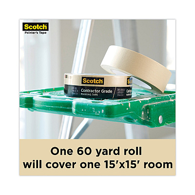 Scotch Commercial-Grade Masking Tape for Production Painting, 3" Core, 1.88" x 60 yds, Natural (MMM20202ABK)