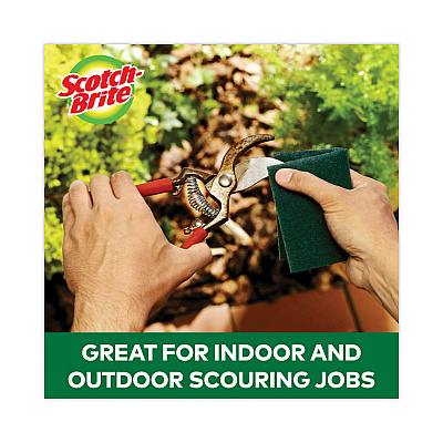 Scotch-Brite Heavy-Duty Scour Pad, 3.8 x 6, Green, 10/Carton (MMM22310CT)