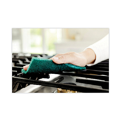 Scotch-Brite Heavy-Duty Scour Pad, 3.8 x 6, Green, 10/Carton (MMM22310CT)