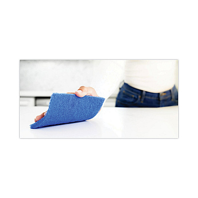 Scotch-Brite Non-Scratch Scour Pads, Size 3 x 6, Blue, 10/Carton (MMM62310)