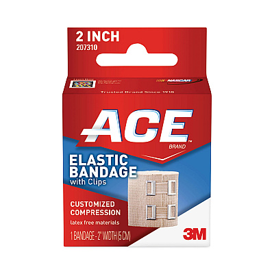 ACE Elastic Bandage with E-Z Clips, 2 x 50 (MMM207310)