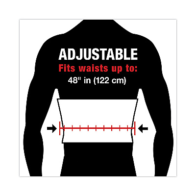 ACE Work Belt with Removable Suspenders, One Size Fits All, Up to 48" Waist Size, Black (MMM208605)