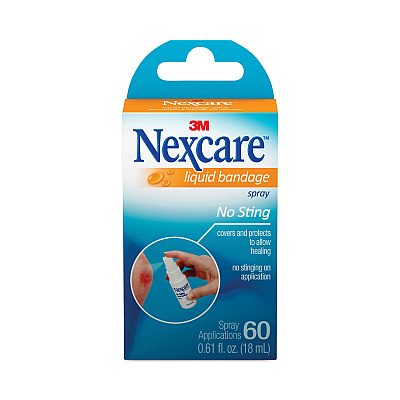 3M Nexcare No-Sting Liquid Bandage Spray, 0.61 oz (MMMLBS11803)