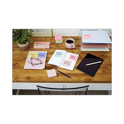 Post-it Greener Notes Original Recycled Pop-up Notes, 3 x 3, Sweet Sprinkles Collection Colors, 100 Sheets/Pad, 6 Pads/Pack (MMMR330RP6AP)