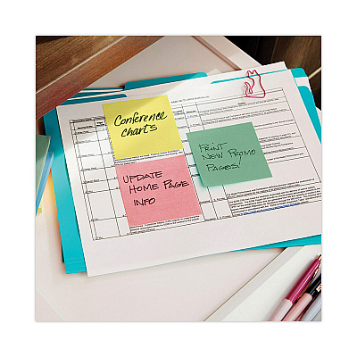 Post-it Greener Notes Original Recycled Pop-up Notes, 3 x 3, Sweet Sprinkles Collection Colors, 100 Sheets/Pad, 6 Pads/Pack (MMMR330RP6AP)