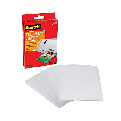 Scotch Laminating Pouches, 5 mil, 5" x 7", Clear, 100/Pack (MMMTP5903100)