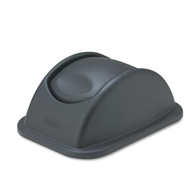 Rubbermaid Commercial Rectangular Free-Swinging Plastic Lids, Black (RCP306600BK)