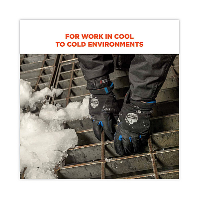 ergodyne ProFlex 814 Thermal Utility Gloves, Black, Medium, Pair (EGO17333)