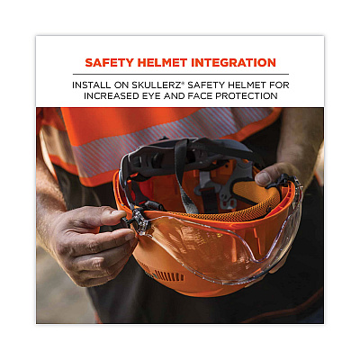 ergodyne Skullerz 8991 Safety Helmet Visor, Polycarbonate, 6 x 12 x 4, Clear (EGO60208)