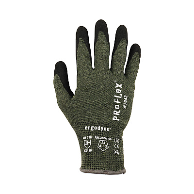 ergodyne ProFlex 7042 ANSI A4 Nitrile-Coated CR Gloves, Green, Medium, Pair (EGO10343)