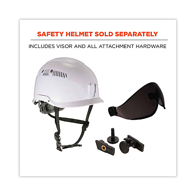 ergodyne Skullerz 8991 Safety Helmet Visor, Polycarbonate, 6 x 12 x 4, Smoke (EGO60209)