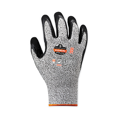 ergodyne ProFlex 7031 ANSI A3 Nitrile-Coated CR Gloves, Gray, Large, Pair (EGO17984)