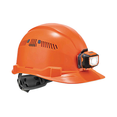 ergodyne Skullerz 8972LED Class C Hard Hat Cap Style with LED Light, Orange (EGO60147)