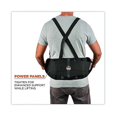 ergodyne ProFlex 100 Economy Spandex Back Support Brace, 2X-Large, 42" to 46" Waist, Black (EGO11386)