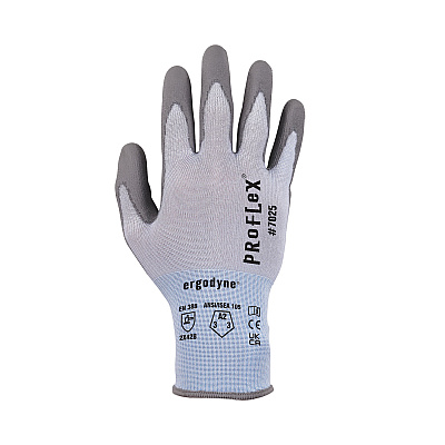 ergodyne ProFlex 7025 ANSI A2 PU Coated CR Gloves, Blue, Medium, Pair (EGO10433)